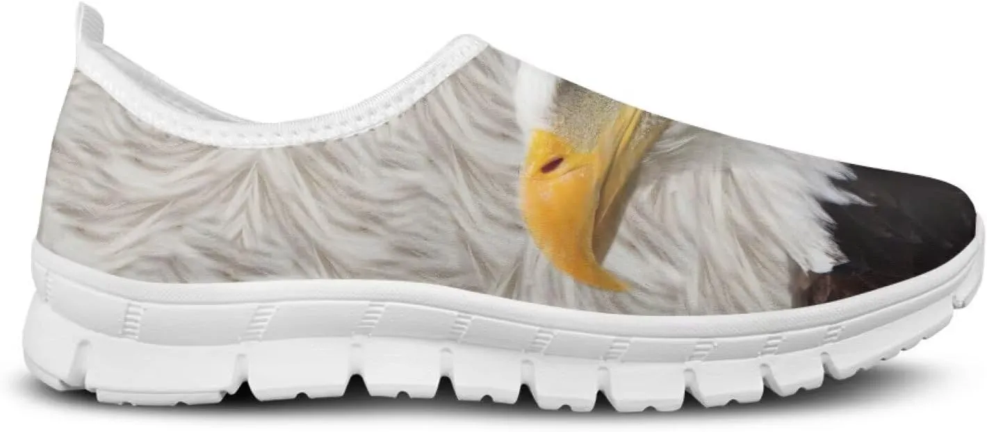 Mens Slip On Walking Shoes Casual Lightweight Outdoor Running Sneakers Elastic Non Slip Workout Fitness Loafers Size 5-14 White Sole