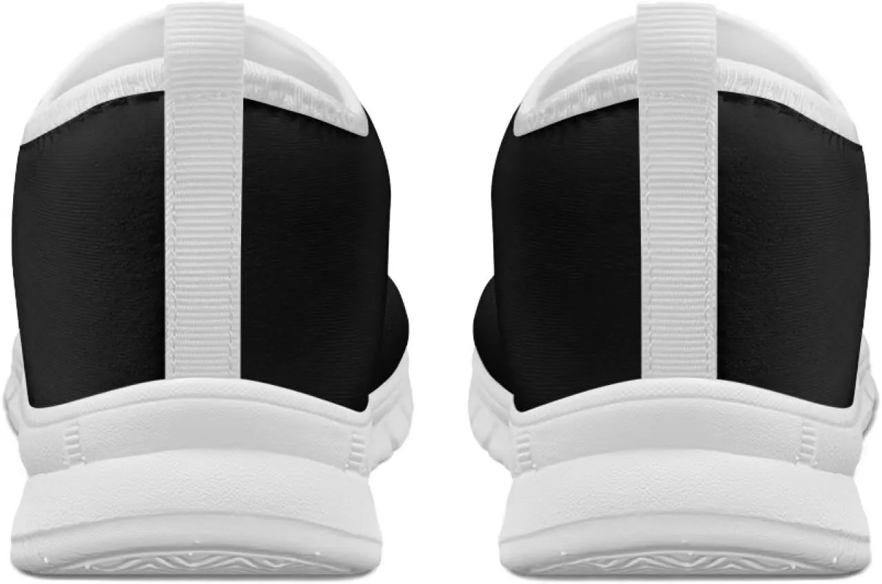 Mens Slip On Walking Shoes Casual Lightweight Outdoor Running Sneakers Elastic Non Slip Workout Fitness Loafers Size 5-14 White Sole