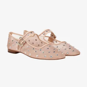 Michaela Shine Vintage Pink Flat
