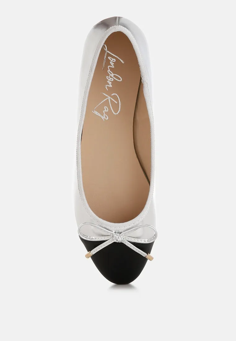 Minato Two Tone Ballet Flats by London Rag
