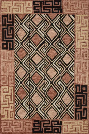 Nala Rug in Rose & Black