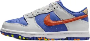 Nike Dunk Low Big Kids' Shoes (HJ9233-025, Photon Dust/Astronomy Blue/Volt/Total Orange) Size 6