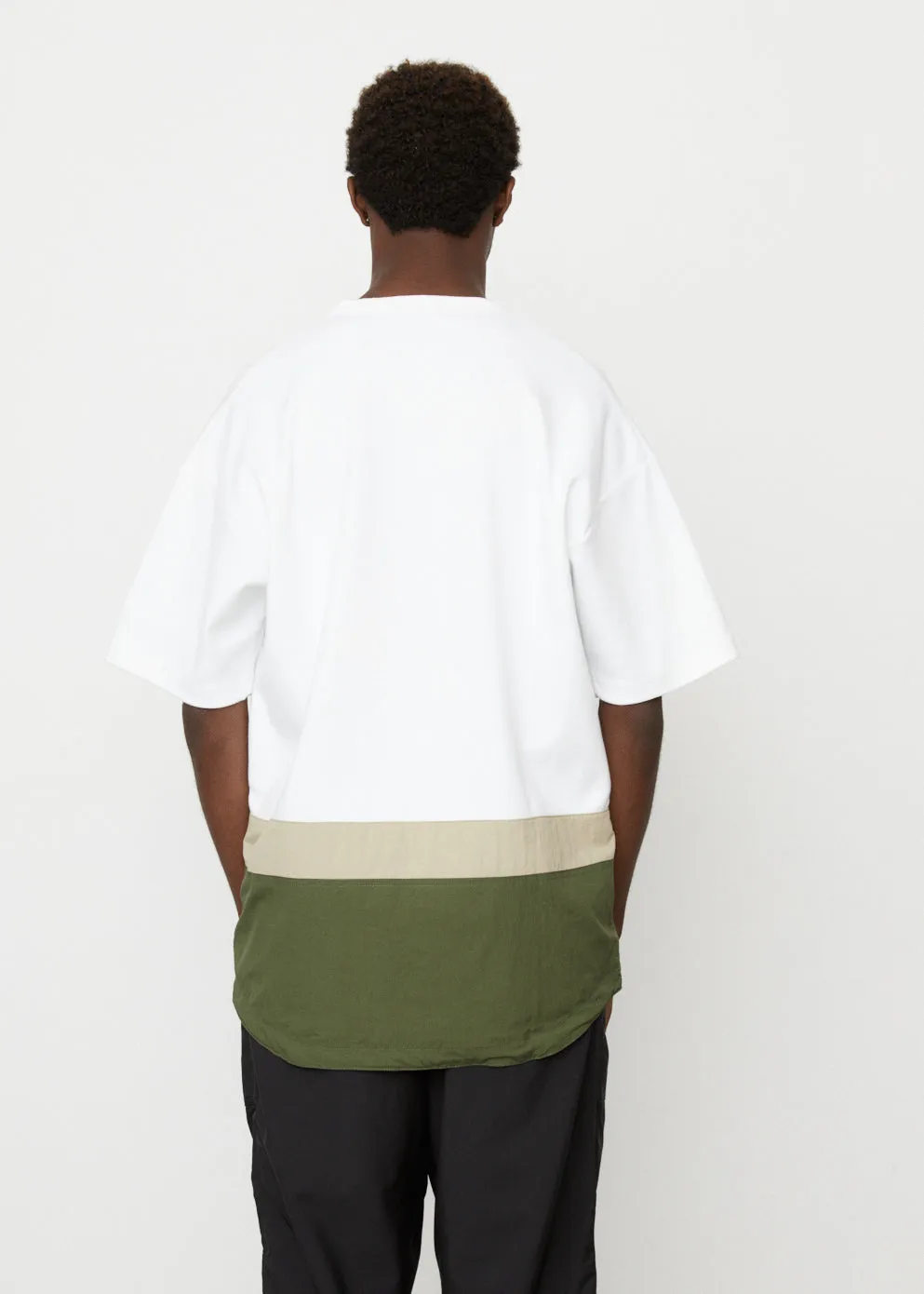 Nylon Panel T-Shirt