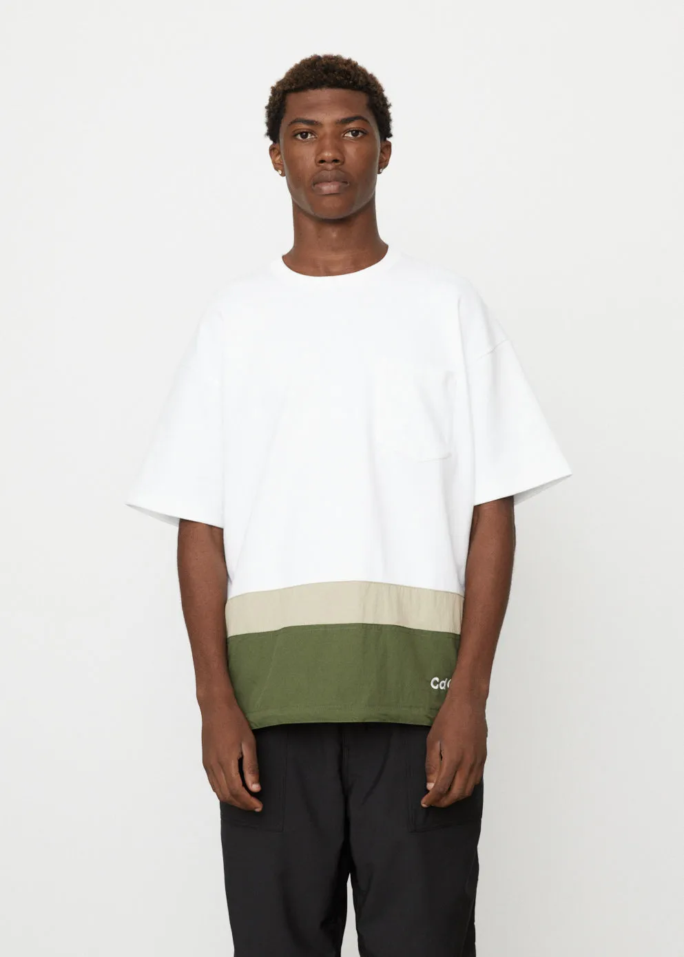 Nylon Panel T-Shirt