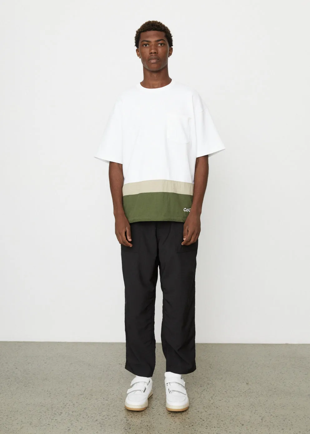 Nylon Panel T-Shirt
