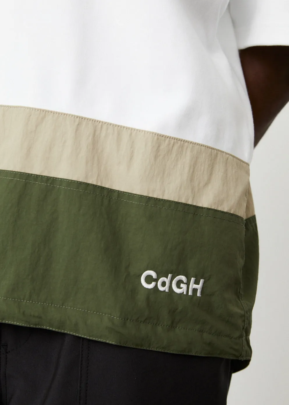 Nylon Panel T-Shirt