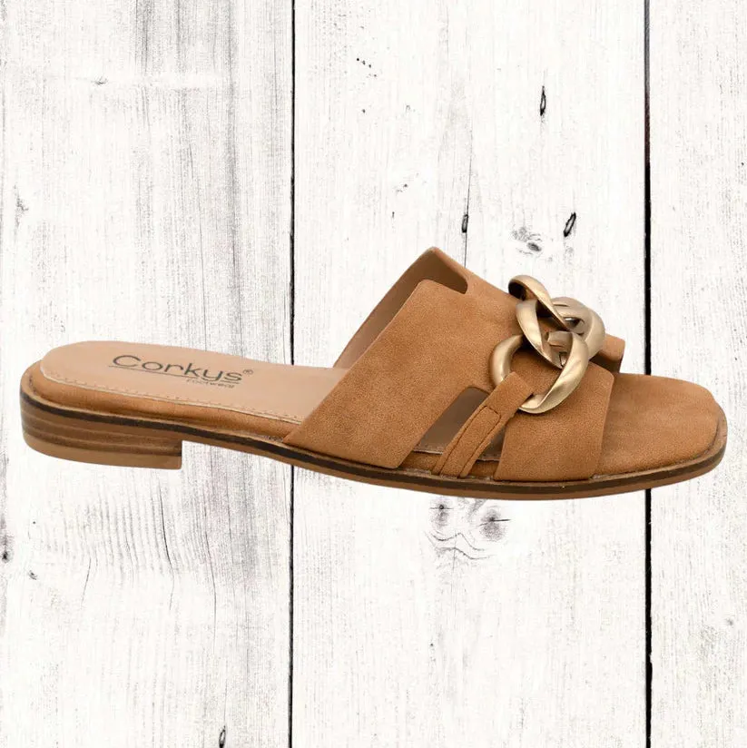 Off The Chain Cognac Sandal