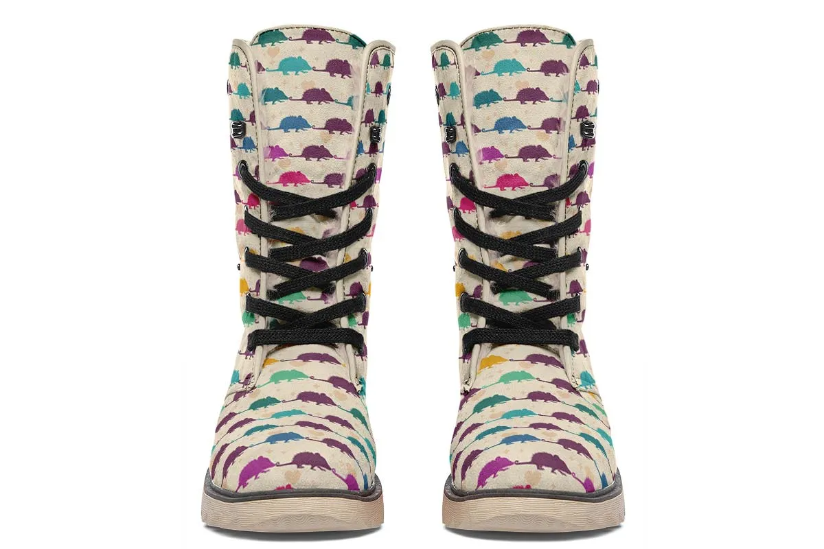 Opossum Pattern Polar Vibe Boots