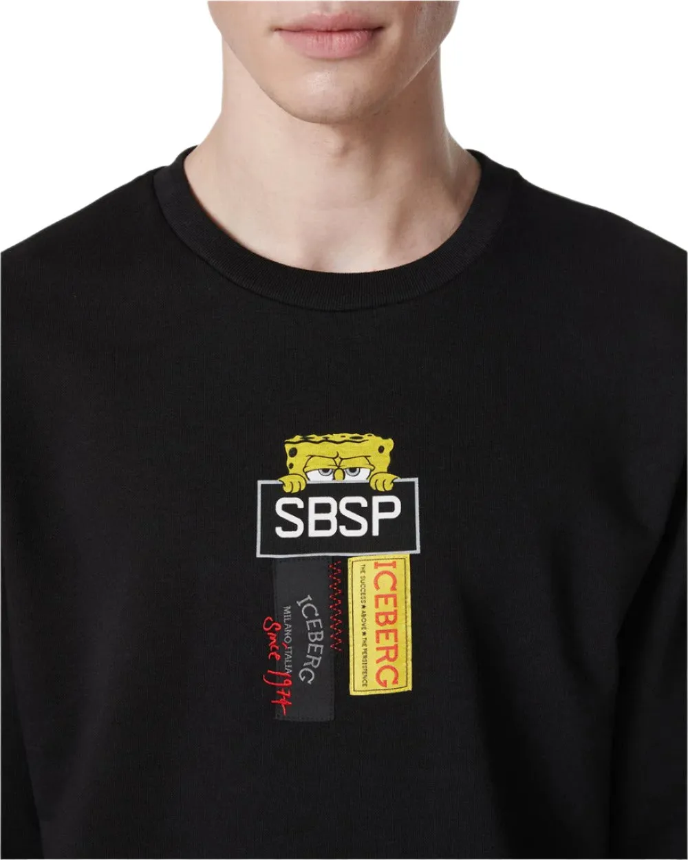 Powder Crewneck Sweatshirt (Black) - I25E01263179000