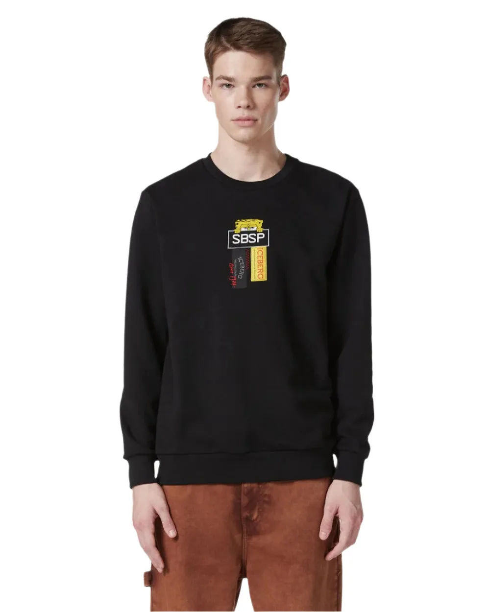 Powder Crewneck Sweatshirt (Black) - I25E01263179000