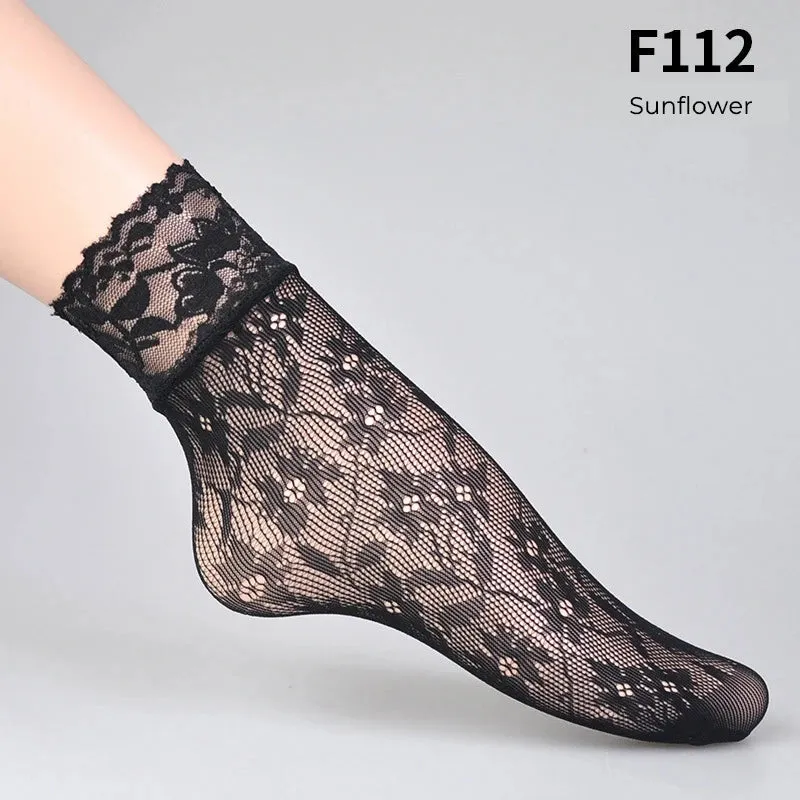 Retro Floral Ankle Socks Series 2