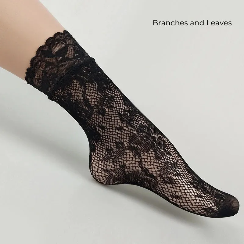 Retro Floral Ankle Socks Series 2