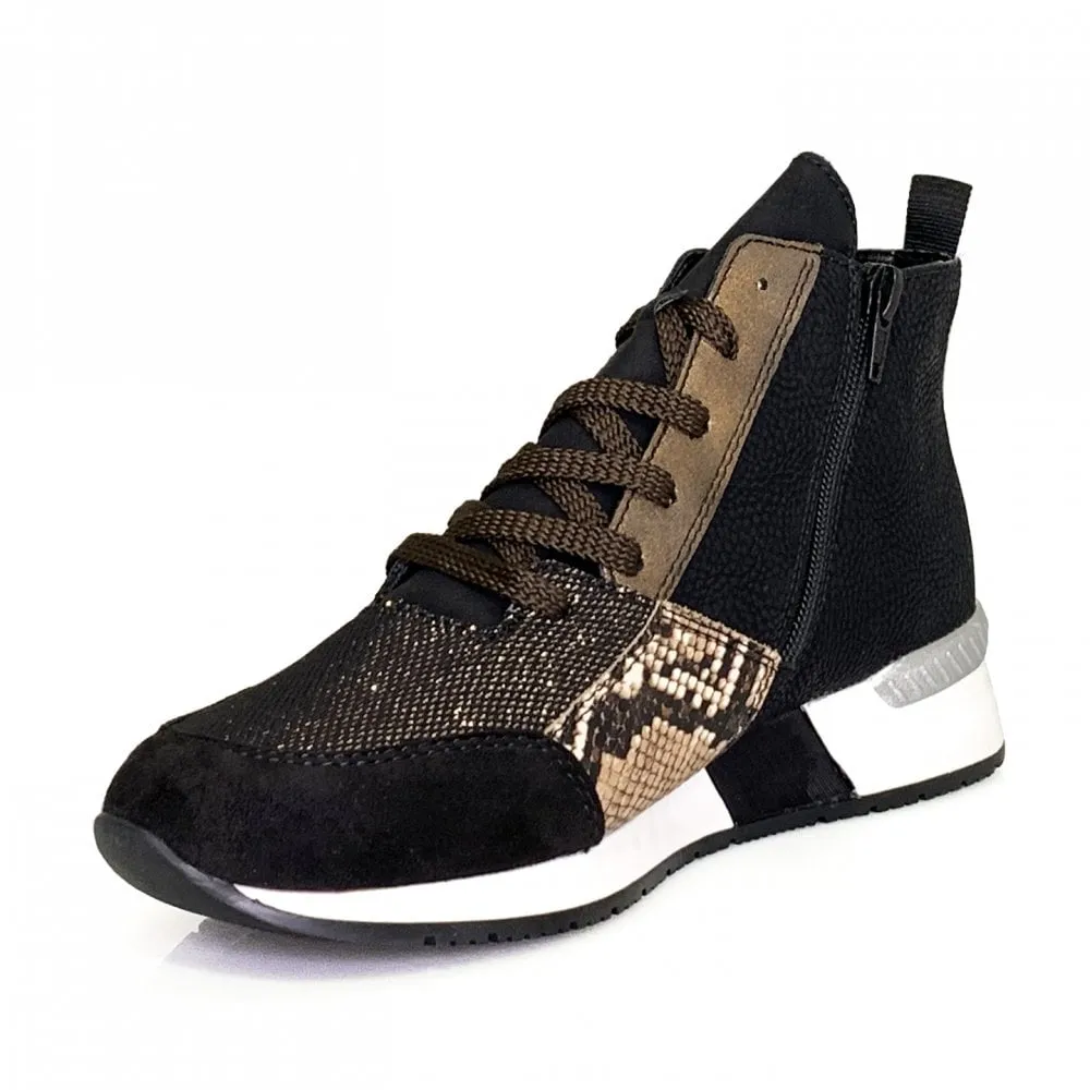 Rieker Womens Fashion Ankle Boot - Black