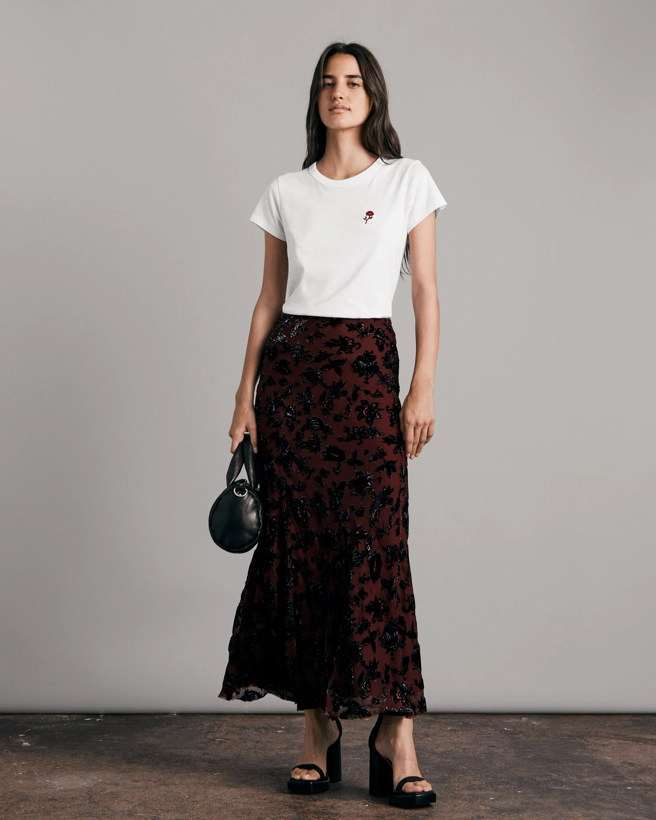 Rose Embroidered T-Shirt
