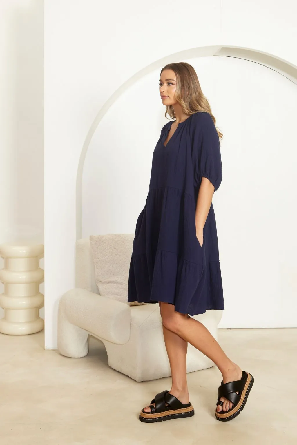 Sass Henny Dress Navy