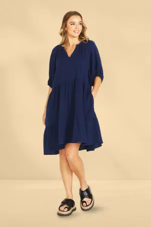 Sass Henny Dress Navy