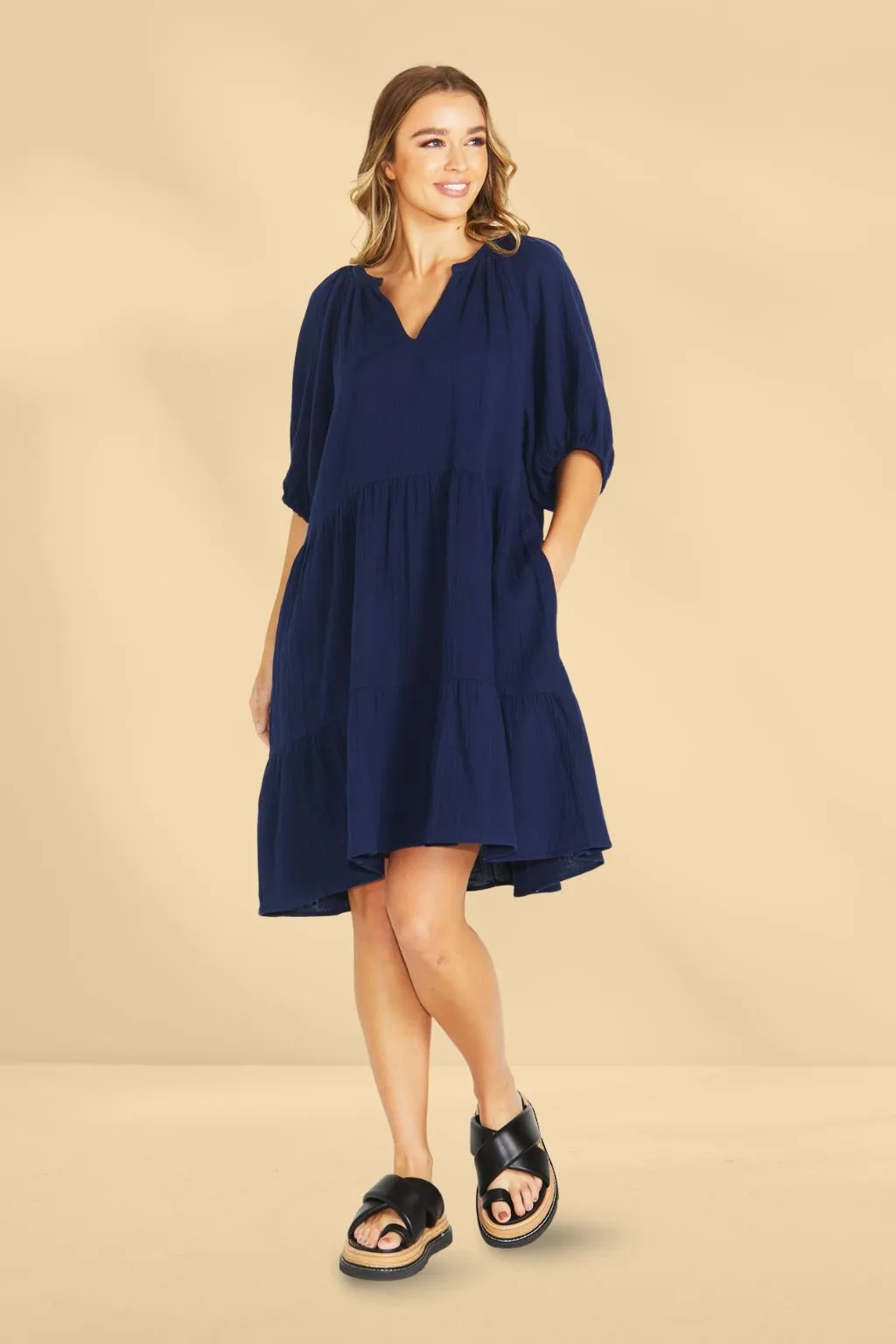 Sass Henny Dress Navy