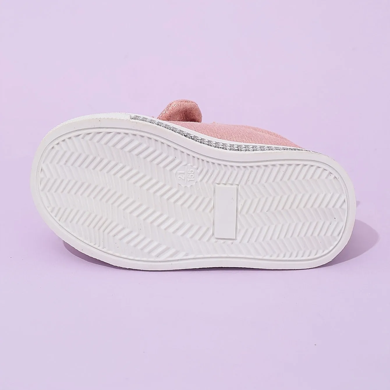 Sequin Sneaker Shoes with Bow and Fabric Lining