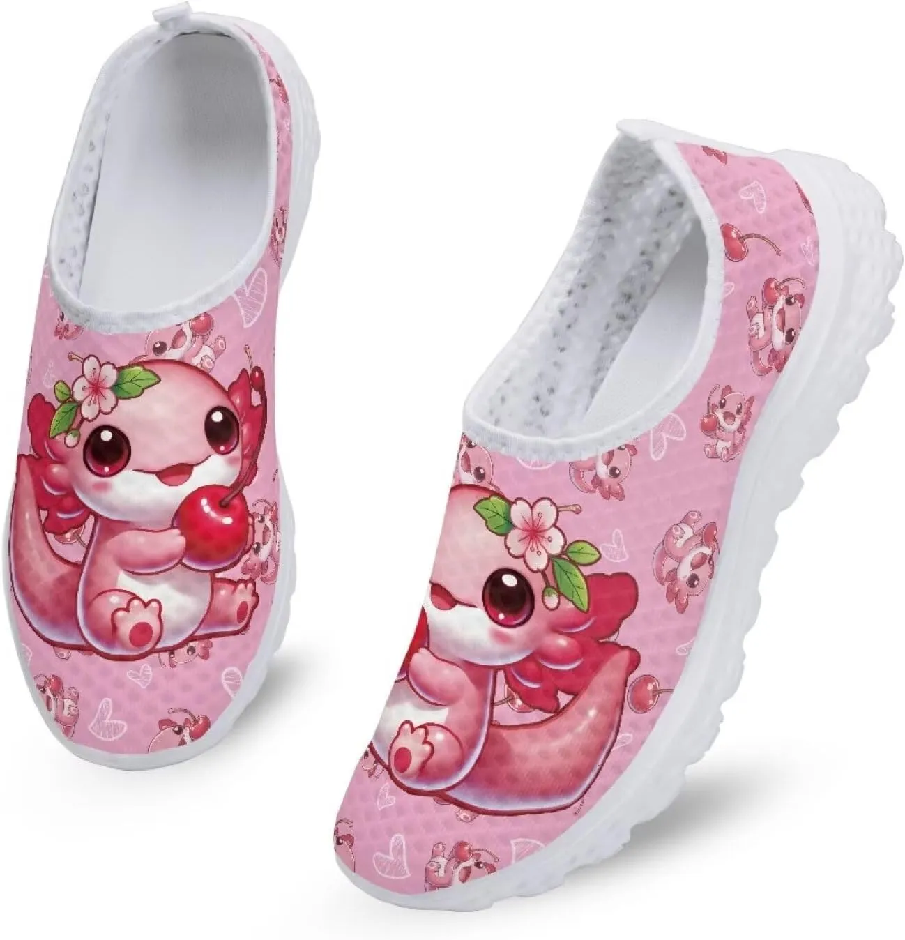Shoes for Womens Girls Walking Sneakers Casual Slip On Outdoor Tennis Loafers for Athletic Gym Size 5.5-11.5 White Sole