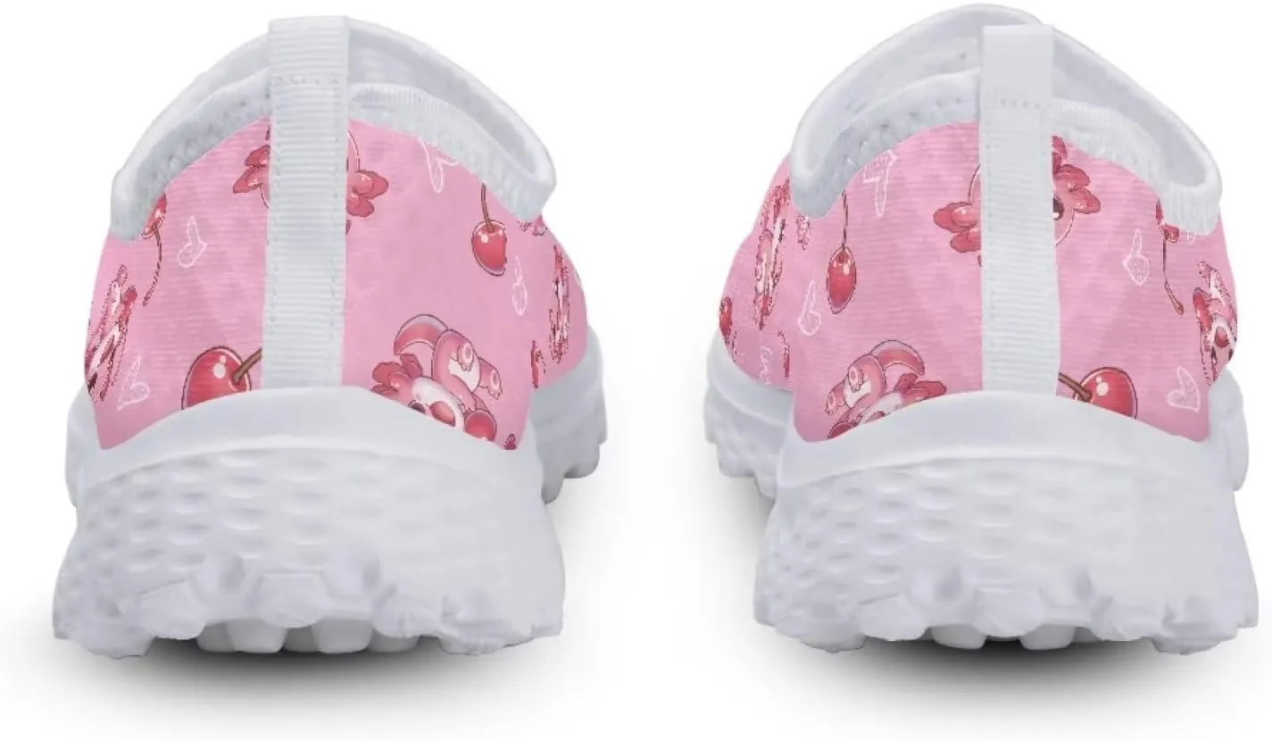 Shoes for Womens Girls Walking Sneakers Casual Slip On Outdoor Tennis Loafers for Athletic Gym Size 5.5-11.5 White Sole