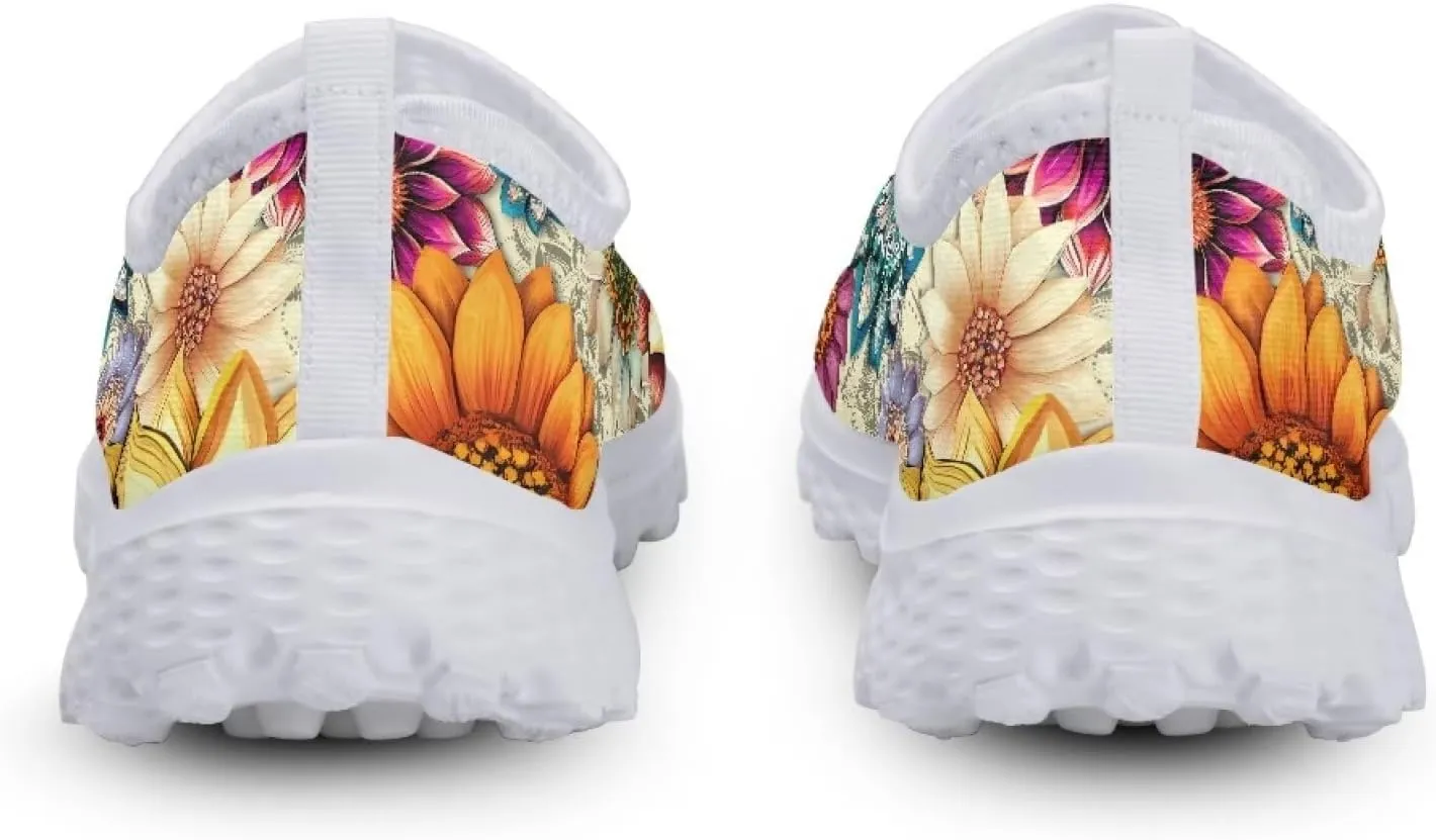 Shoes for Womens Girls Walking Sneakers Casual Slip On Outdoor Tennis Loafers for Athletic Gym Size 5.5-11.5 White Sole