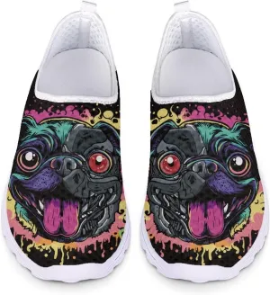 Shoes for Womens Girls Walking Sneakers Casual Slip On Outdoor Tennis Loafers for Athletic Gym Size 5.5-11.5 White Sole