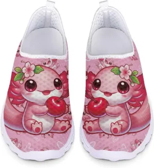Shoes for Womens Girls Walking Sneakers Casual Slip On Outdoor Tennis Loafers for Athletic Gym Size 5.5-11.5 White Sole