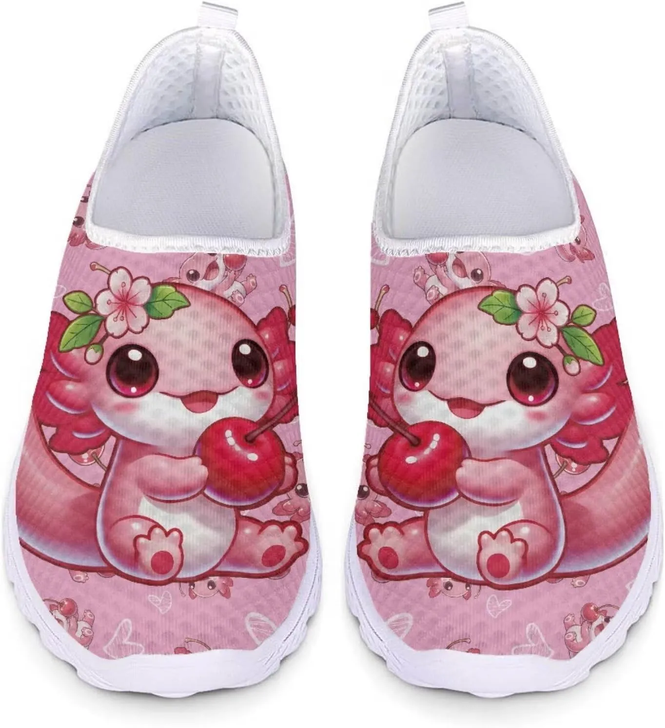 Shoes for Womens Girls Walking Sneakers Casual Slip On Outdoor Tennis Loafers for Athletic Gym Size 5.5-11.5 White Sole