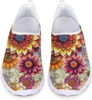 Shoes for Womens Girls Walking Sneakers Casual Slip On Outdoor Tennis Loafers for Athletic Gym Size 5.5-11.5 White Sole