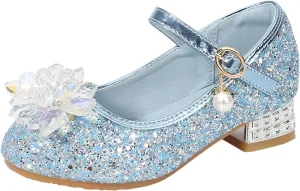 Shoes Low Heel Baby Girls Dress Shoes Cute Bowknot Sparkle Mary Jane Flower Girls Wedding Birthday Party Prom