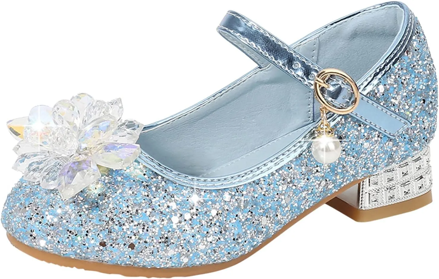 Shoes Low Heel Baby Girls Dress Shoes Cute Bowknot Sparkle Mary Jane Flower Girls Wedding Birthday Party Prom