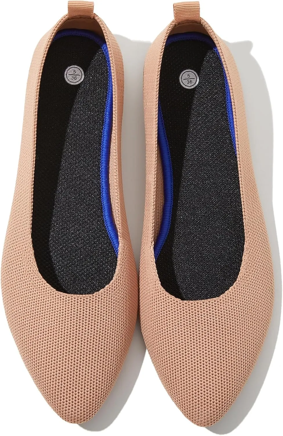 Shupua Women's Flats Shoes Pointed Toe Flats Comfortable Slip on Shoes Flat Dress Shoes Black Ballet Flats for Women