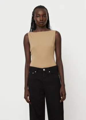 Sleeveless Boat Neck Top