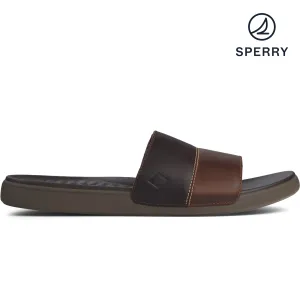 Sperry Mens Plushwave Dock Slide Leather / Brown
