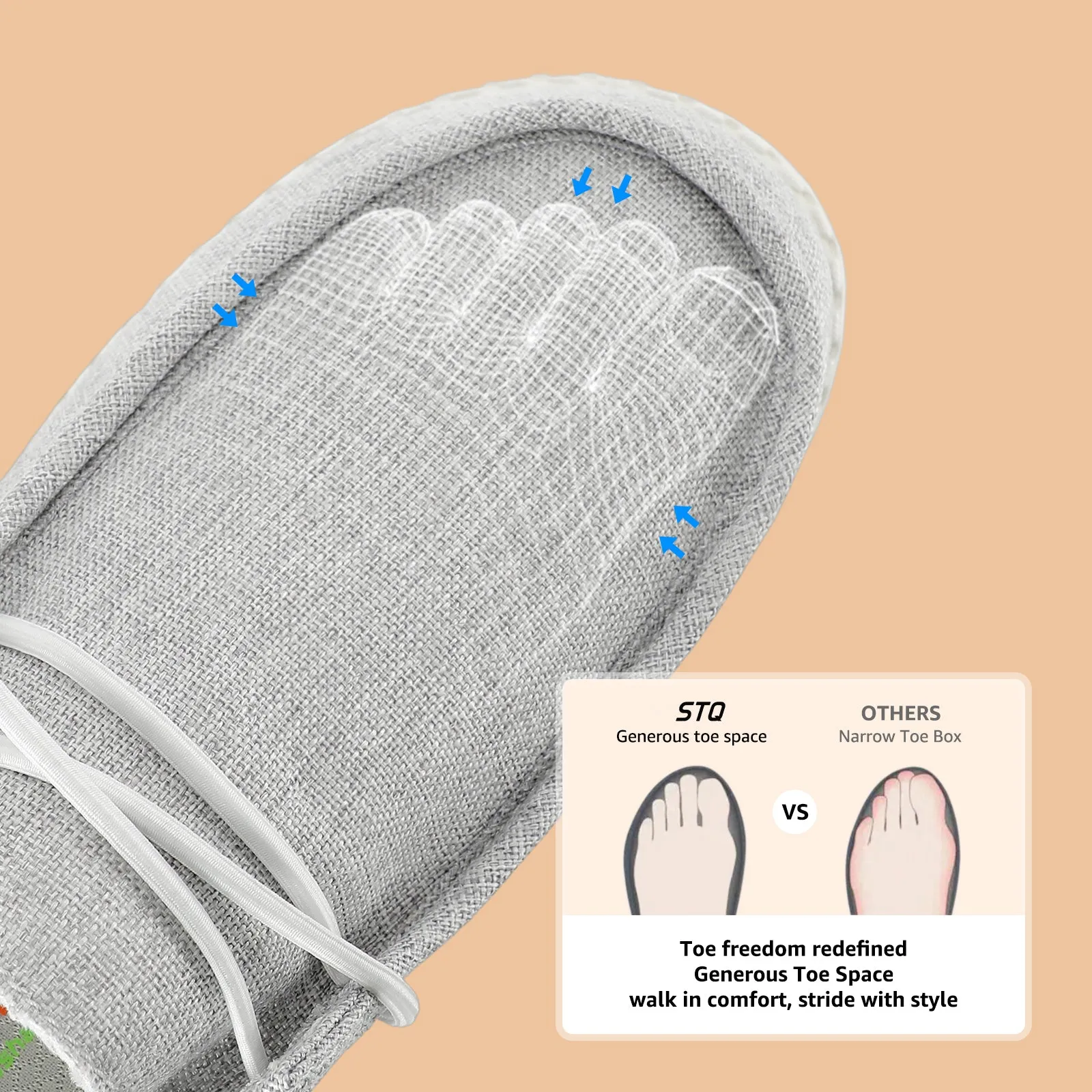 STQ Women's Orthopedic Loafers丨Lightweight Casual Boat Shoes for Plantar Fasciitis