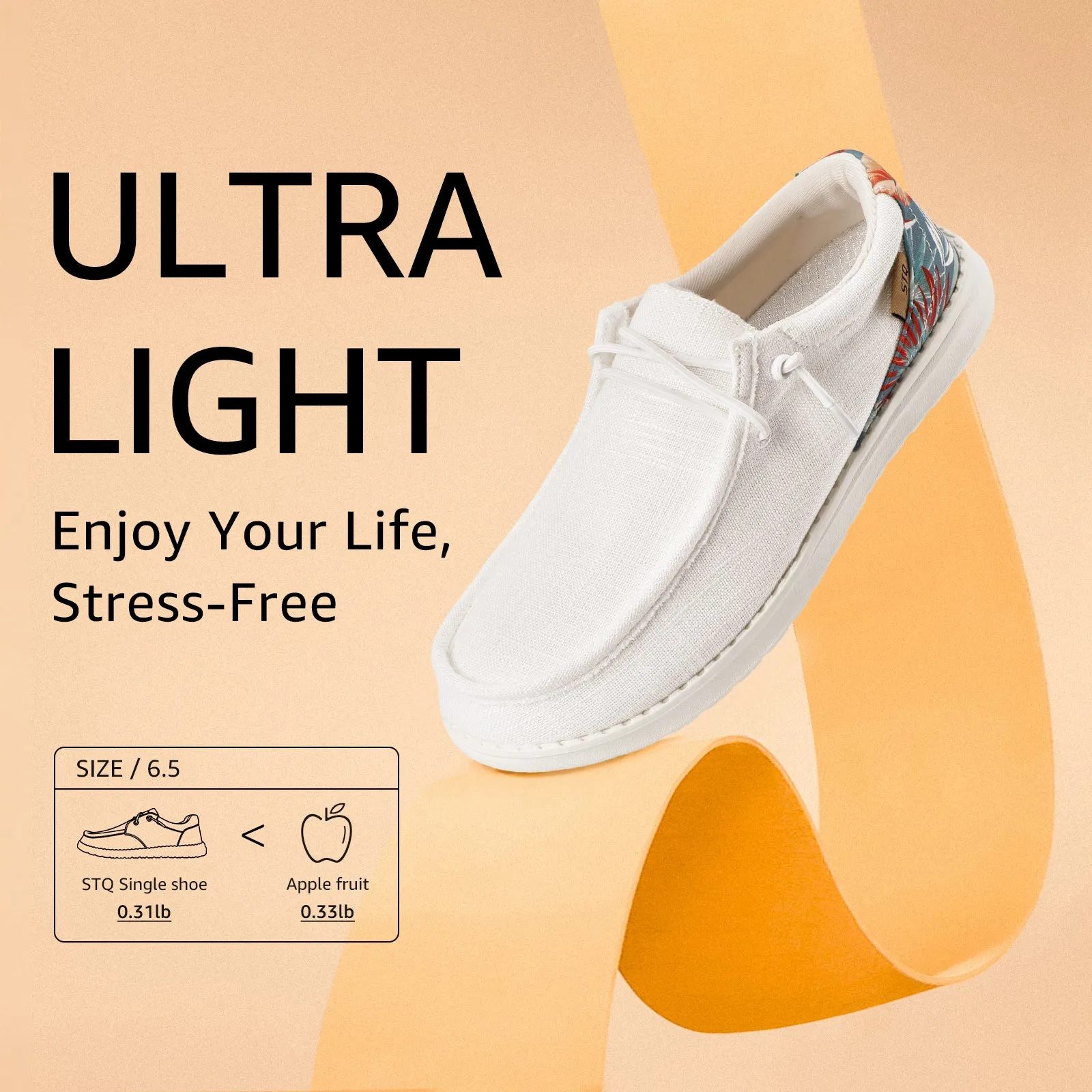 STQ Women's Orthopedic Loafers丨Lightweight Casual Boat Shoes for Plantar Fasciitis