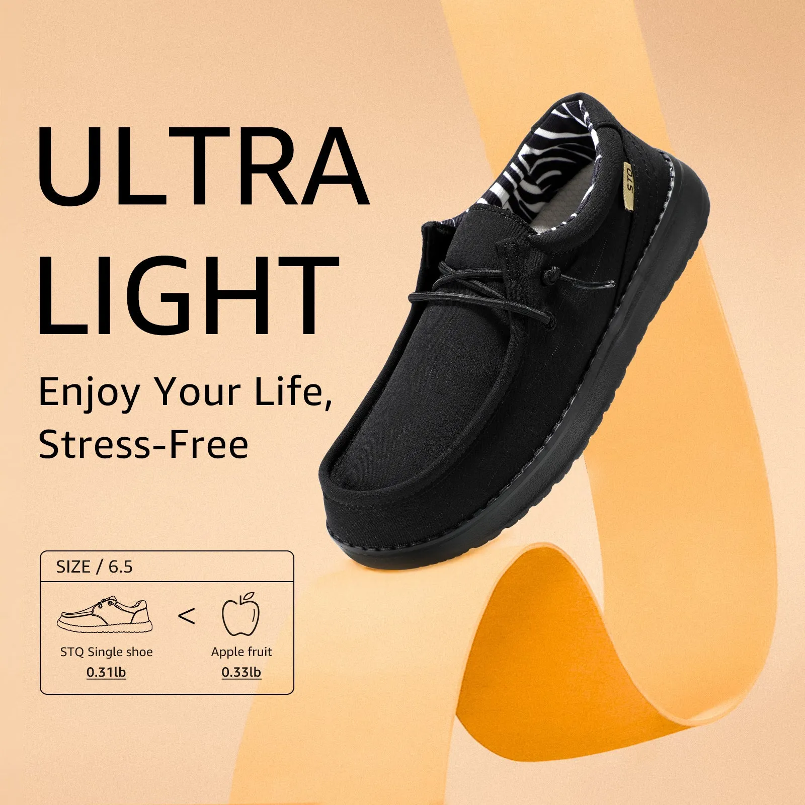 STQ Women's Orthopedic Loafers丨Lightweight Casual Boat Shoes for Plantar Fasciitis