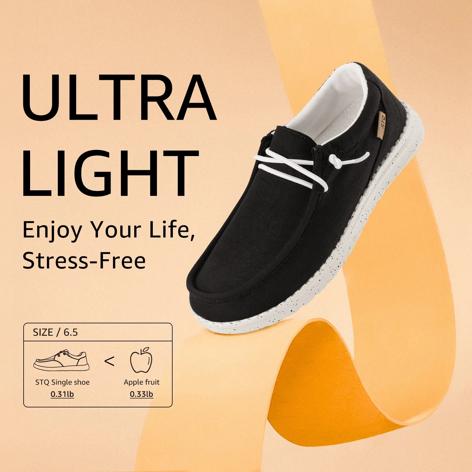 STQ Women's Orthopedic Loafers丨Lightweight Casual Boat Shoes for Plantar Fasciitis