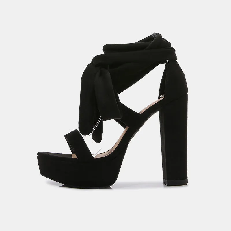 Suede Strappy Sandals