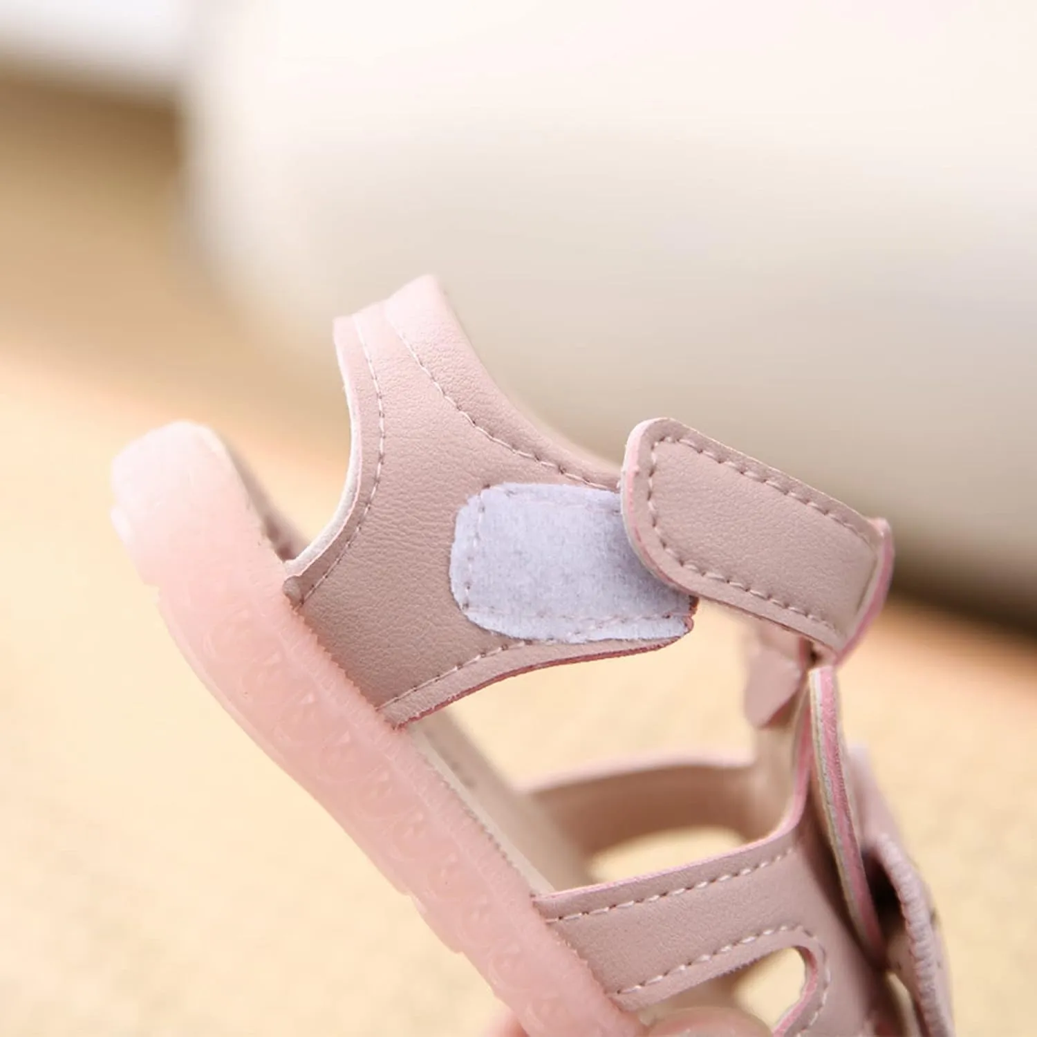 Toddler Baby Girls Closed Toe Bow Sandals First Walking Princess Shoes Beach Breathable Sandals Formal Dress Shoes