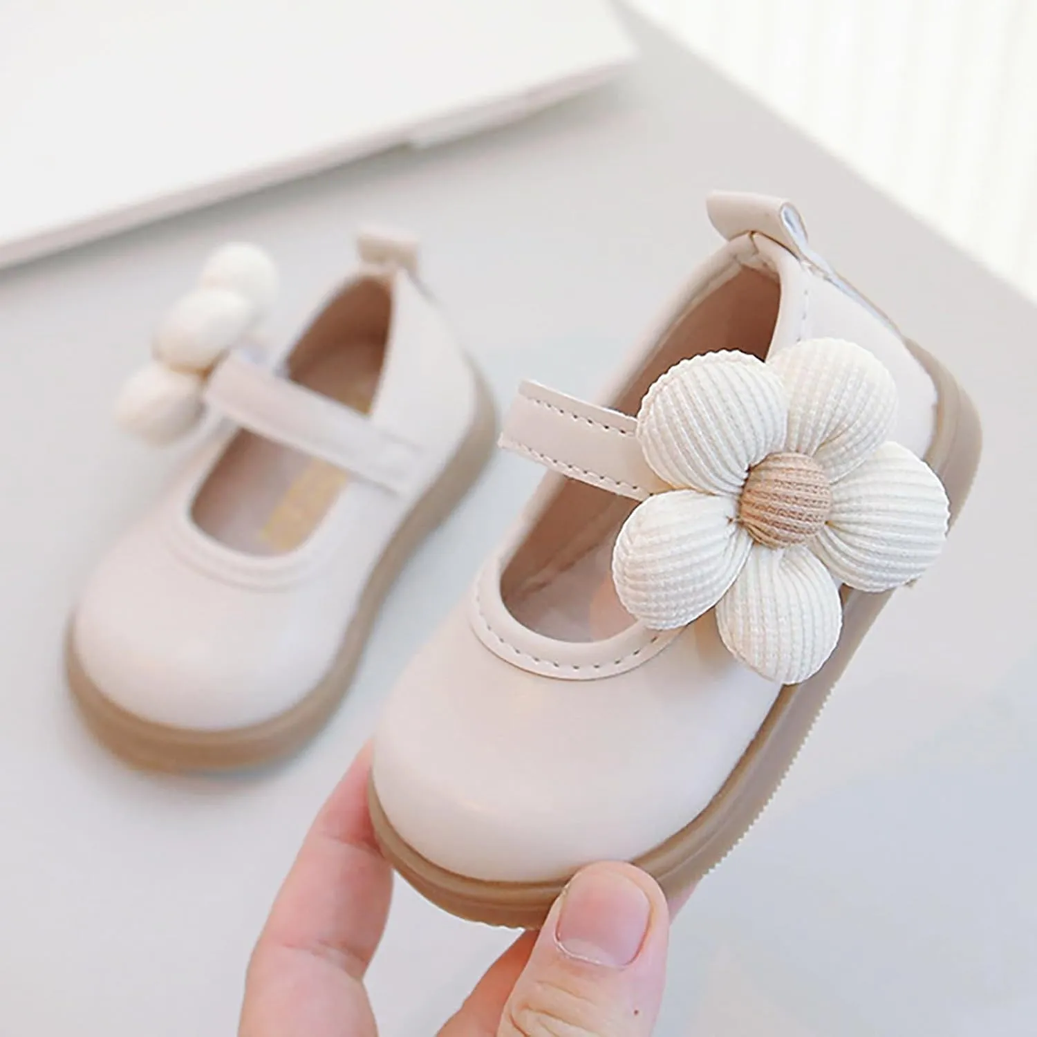 Toddler Baby Girls Dress Shoes Mary Jane Flats for Party School Wedding Ballet Shoes Flower Girls Dress Shoes