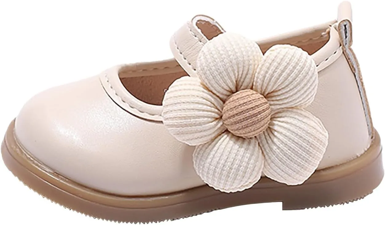 Toddler Baby Girls Dress Shoes Mary Jane Flats for Party School Wedding Ballet Shoes Flower Girls Dress Shoes