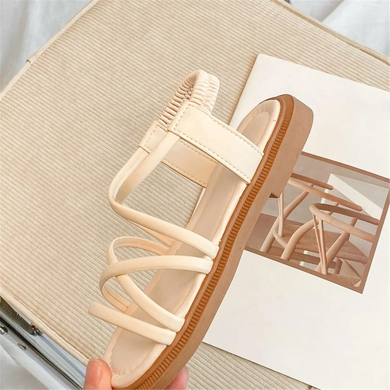 Toddler Girl Sandals Open Toe Elastic Ankle Strap Dress Shoes Beach Anti-Slip Strappy Toddler Girl Jelly Shoes