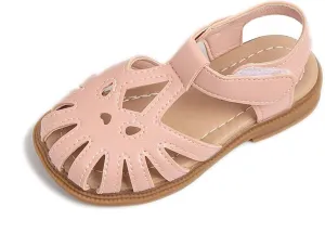Toddler Kids Girls Closed Toe Sandals Soft Rubber Flat Shoes Flower Girl Outdoor Kid Wedges for Beach Holiday
