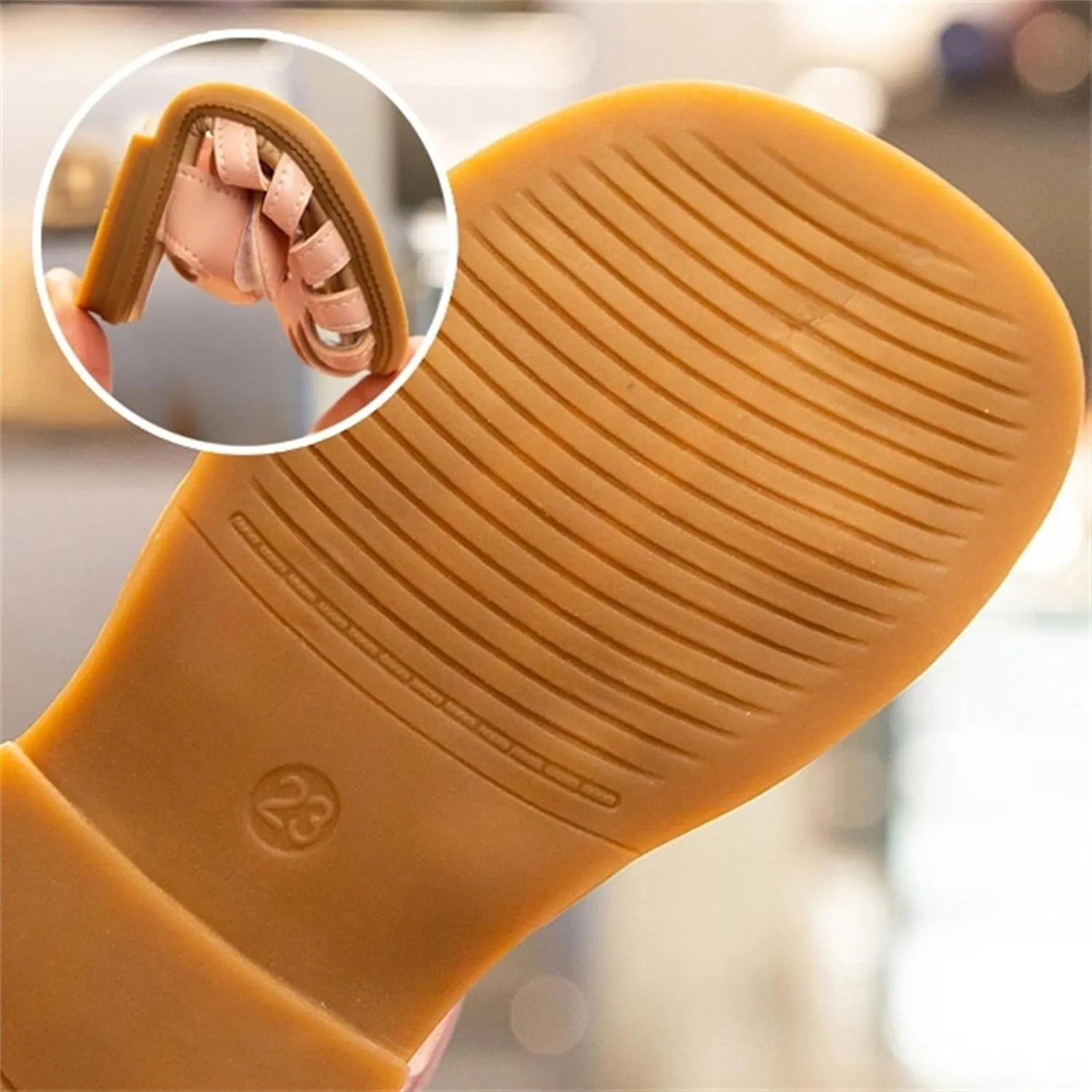 Toddler Kids Girls Closed Toe Sandals Soft Rubber Flat Shoes Flower Girl Outdoor Kid Wedges for Beach Holiday