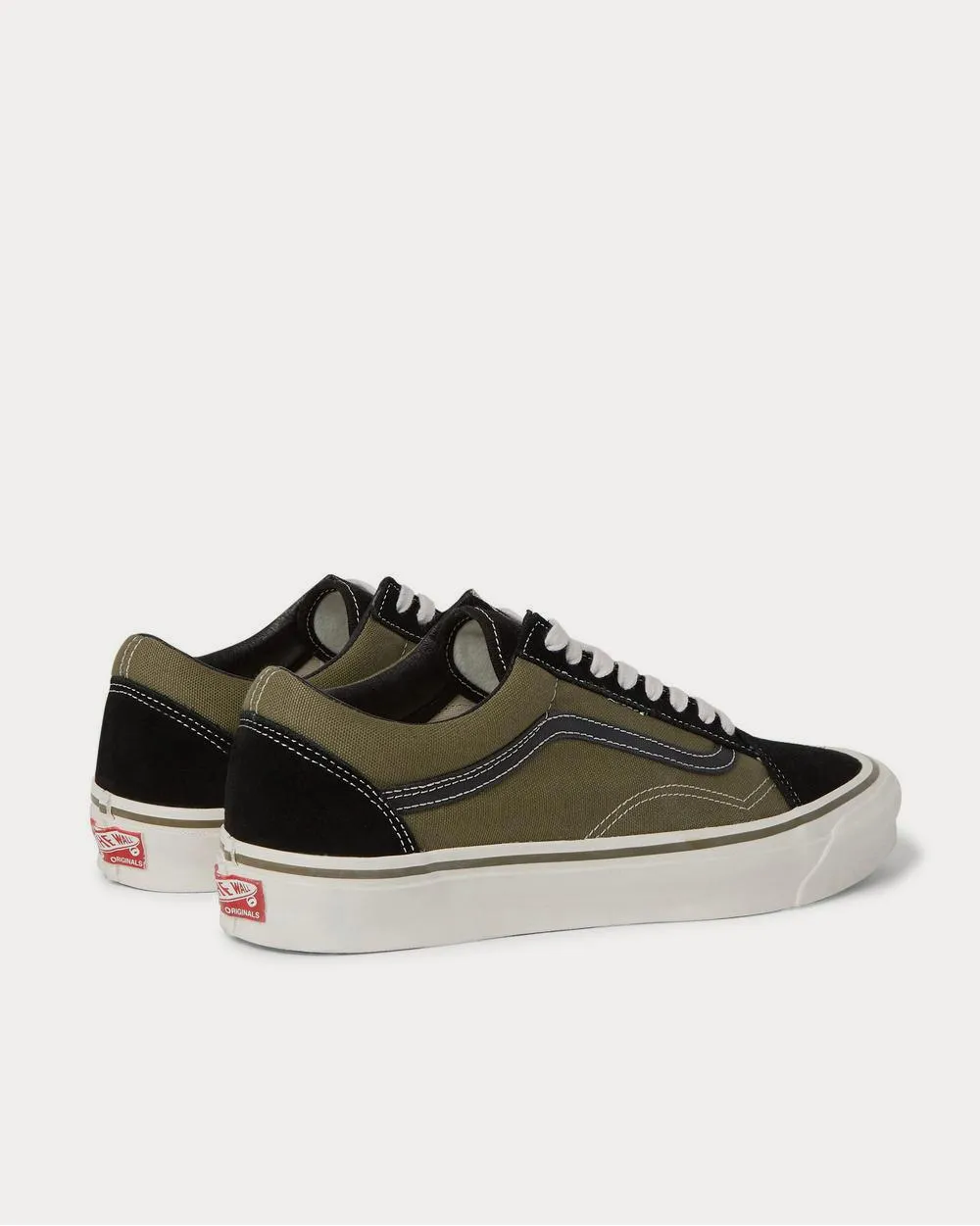 UA OG Old Skool LX Leather-Trimmed Canvas and Suede  Green low top sneakers