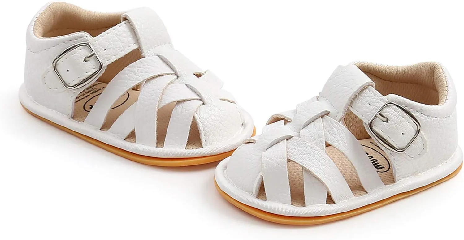 Unisex Baby Boys Girls Sandals Soft-soled Non-slip Flats Infant Closed Toe First Walking Shoes Baby Girl Shoes