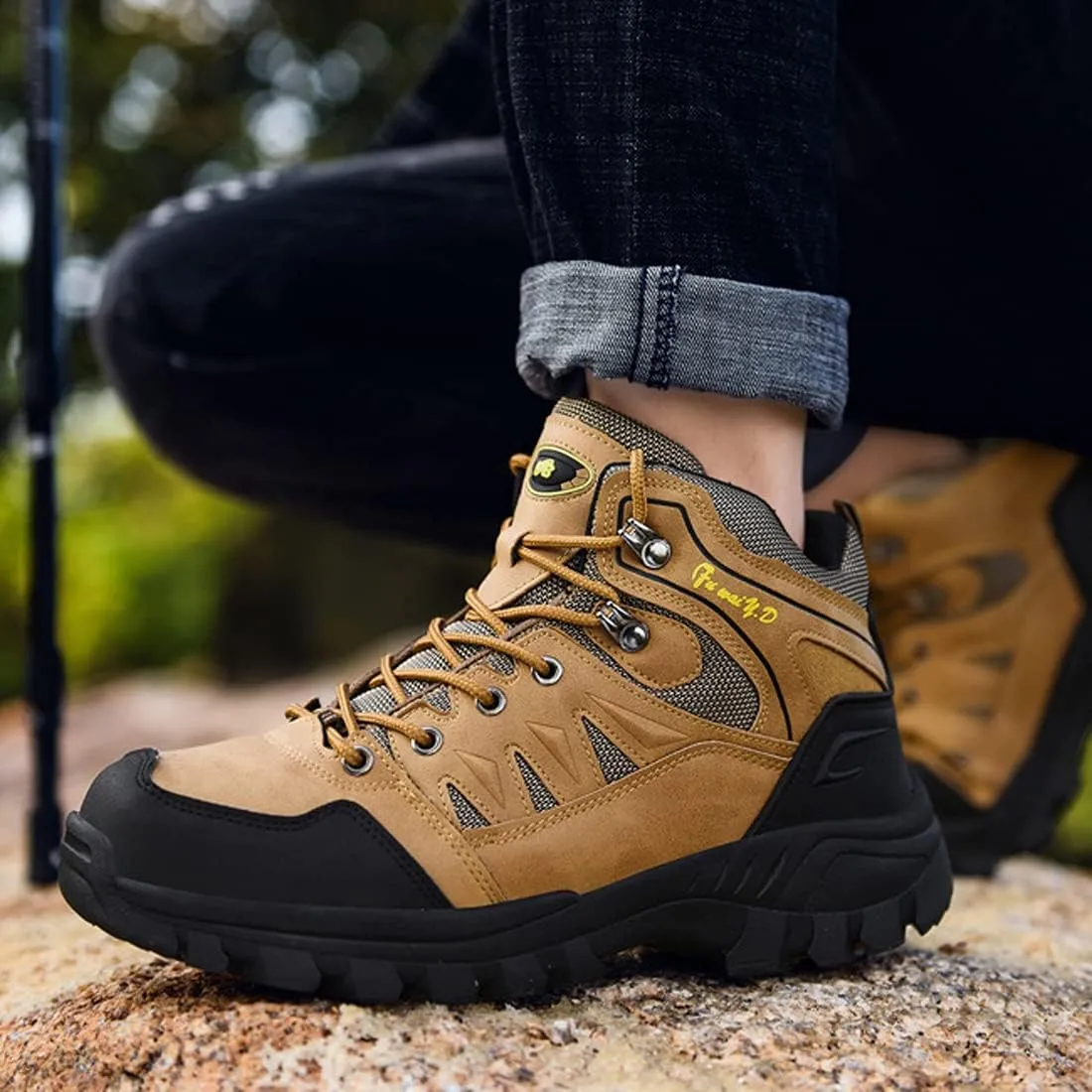 Waterproof Walking Shoes Mens Womens Trainers for Outdoor Hiking Trail Running Trekking Climbing, Shoes