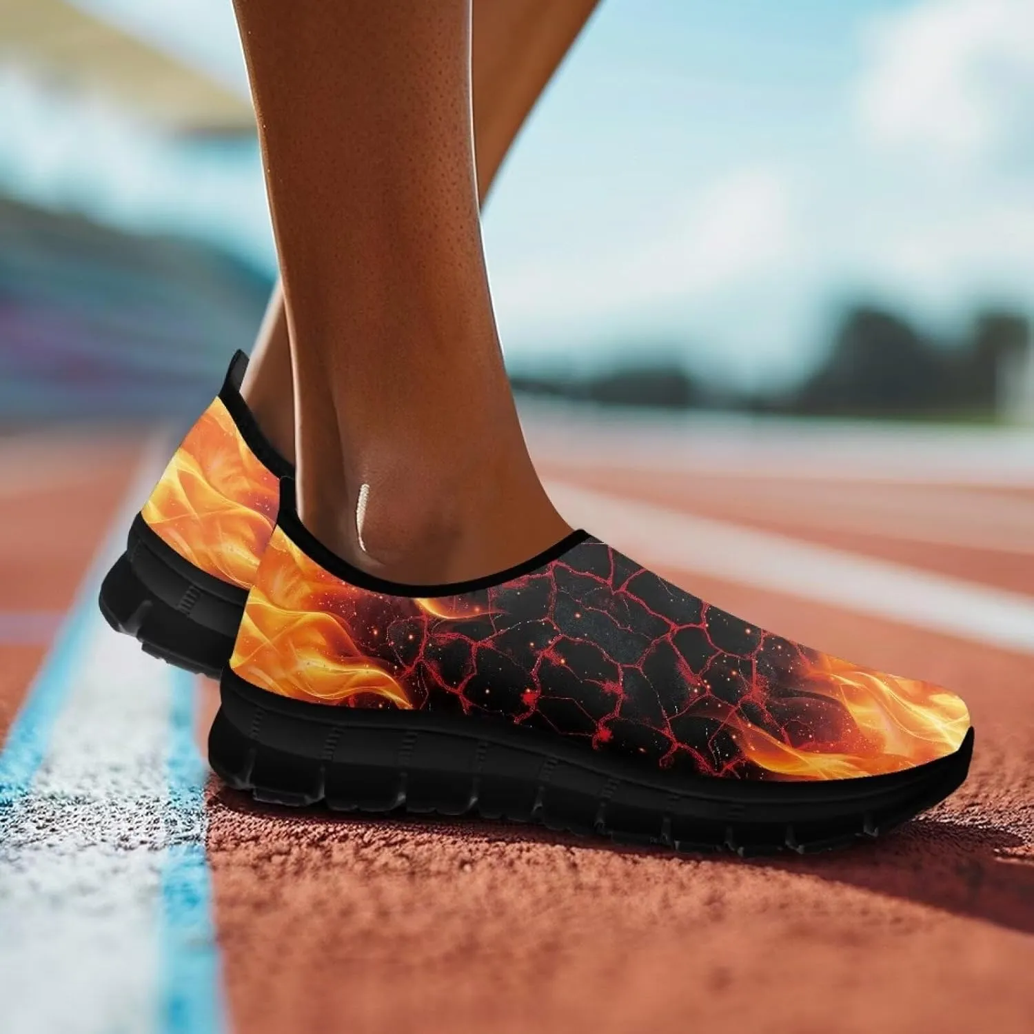 Women's Fashion Casual Slip-On Low Top Shoes Women Non-Slip Breathable Walking Loafers Workout Tennis Shoes for Women US 5.5-11.5