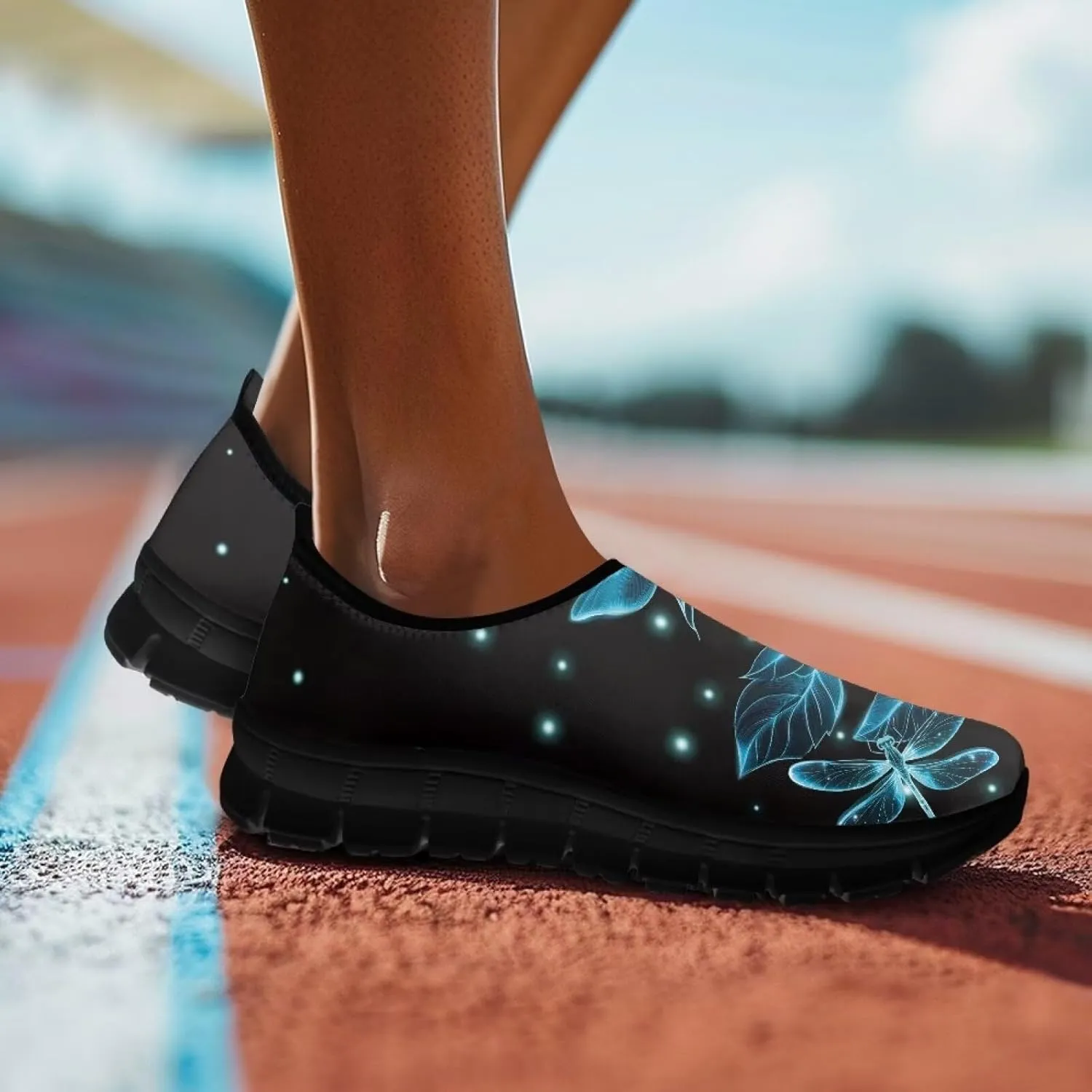 Women's Fashion Casual Slip-On Low Top Shoes Women Non-Slip Breathable Walking Loafers Workout Tennis Shoes for Women US 5.5-11.5